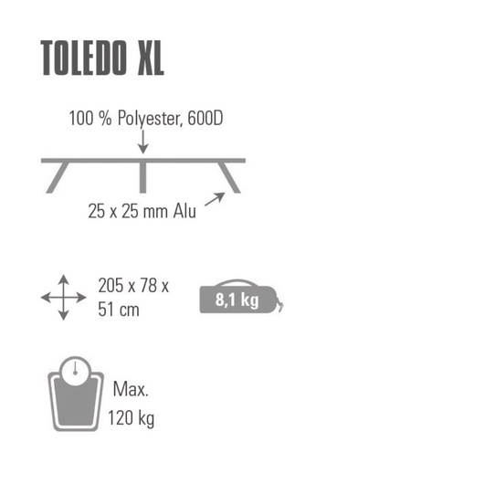 Комфортабельная туристическая раскладушка. High Peak Toledo XL