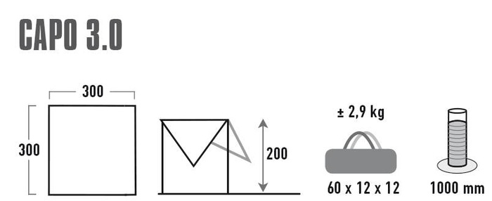 Универсальный тент для походов и отдыха на природе High Peak Capo 3
