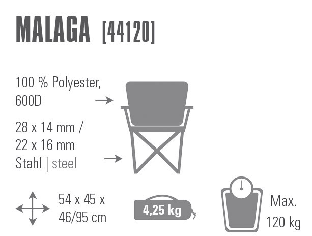 Комфортабельное кресло High Peak Malaga
